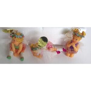 Heirloom Ornaments Angel Toes Prayer For Grace Sleeping Beauty Blissful Set Of 3